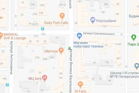 Беклайт B у Києві, 1.2x1.8  Велика Васильківська вул., 52 схема
