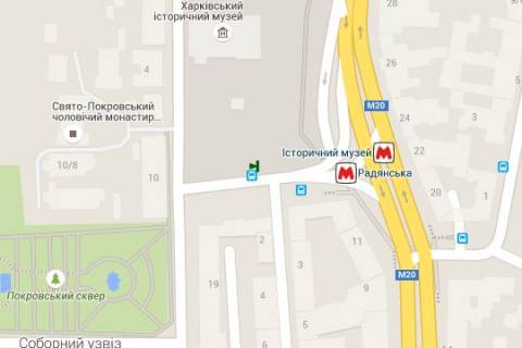 Нестандарт B у Харкові, 1.2x1.8  Конституції пл. - Спартаківський пров., (зупинка) №2 (B) схема