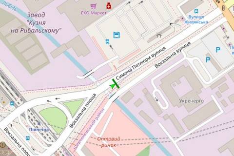Ситилайт A в Киеве, 1.2x1.8  Симона Петлюри вул., 29  схема