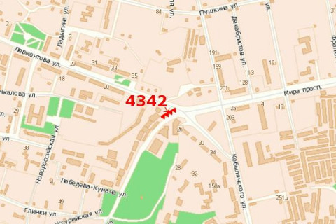 Призма A в Васильевке Лермонтова вул., (Автостанція) (призма) - 427276 схема