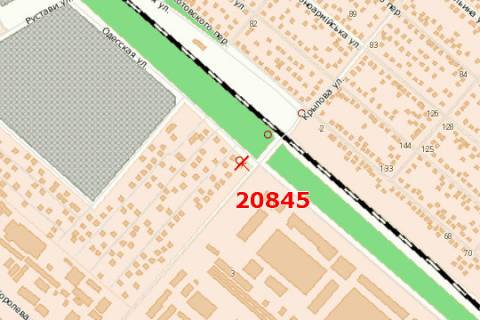 Билборд B в Черкассах, 3x6  Одеська вул. - Сумгаїтська вул. схема