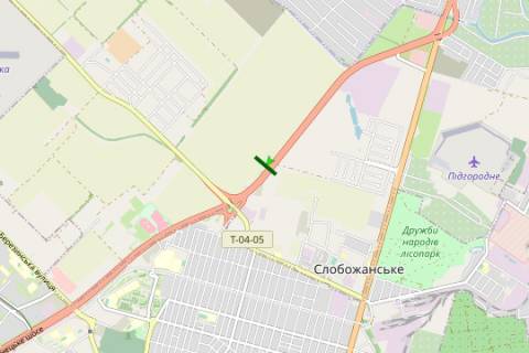 Билборд A в Днепр (Днепропетровск), 3x6  Донецьке шосе, №10 (Слобожанське) схема