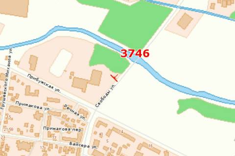 Билборд A в Хмельницком, 3x6  Свободи вул. - Прибузька вул. схема