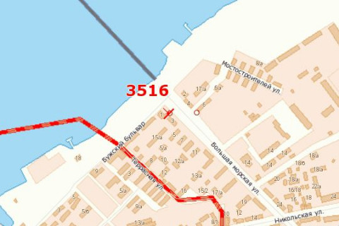 Билборд A в Васильевке, 3x6  Велика Морська вул., 13 схема