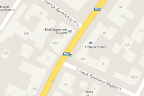 Ситилайт A в Харькове, 1.2x1.8  Сумська вул., 86 - Ярослава Мудрого вул. (Петровського вул.) схема