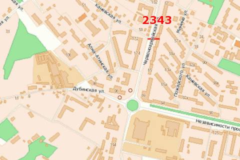 Билборд B в Черновцах, 3x6  Героїв Майдану вул., 55 - Канівська вул. схема