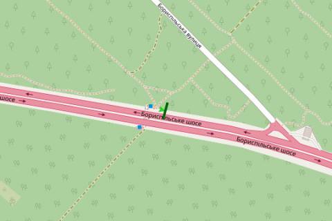 Билборд B в Киеве, 3x6  Бориспільське шосе, 3,4 км до Києва (у напрямку Борисполя) схема