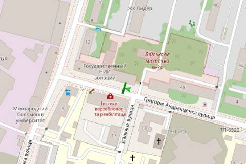 Бэклайт A в Киеве, 2.3x3.14  Казарменна вул., 4/22 схема