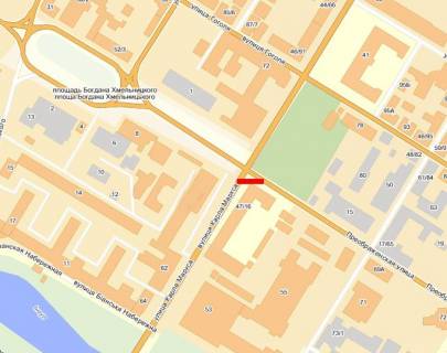 Бэклайт A в Кропивницкий (Кировоград), 1.2x1.8  Велика Перспективна вул., 47/16 - Преображенська вул. схема