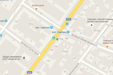 Бэклайт B в Харькове, 1.2x1.8  Сумська вул., 106 схема