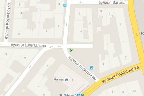 Ситилайт B в Львове, 1.2x1.8  Шпитальна вул., 1 схема