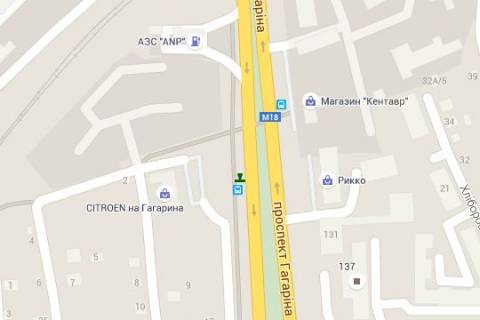 Нестандарт A в Харькове, 1.2x1.8  Гагаріна просп., 131 (зупинка) схема