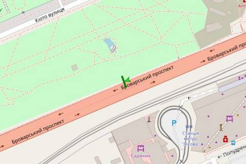 Билборд A в Киеве, 3x6  Броварський просп., 200 метрів від ст.м. Лісова схема