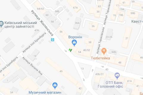 Ситилайт A в Васильевке, 1.2x1.8  Жилянська вул., 54  схема