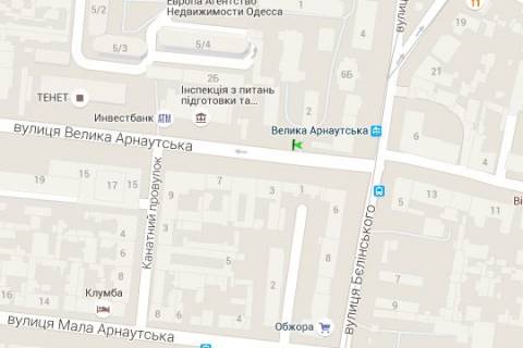 Ситилайт A в Одессе, 1.2x1.8  Велика Арнаутська вул., 2 схема