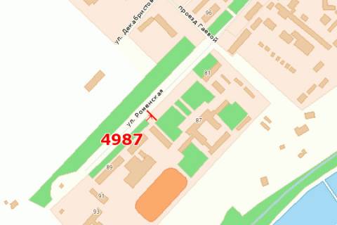 Билборд A в Сумах, 3x6  Роменська вул., 87 схема