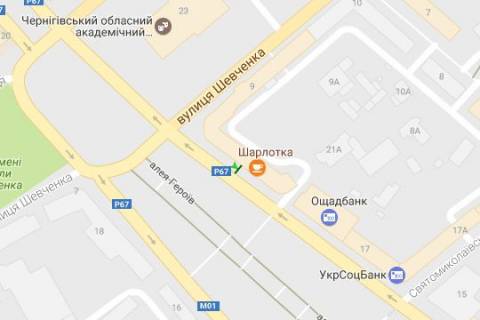 Сiтiлайт B у Чернігові, 1.2x1.8  Миру просп., 21 (№2) схема