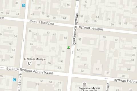 Беклайт B у Одесі, 1.2x1.8  Пушкінська вул., 54 схема