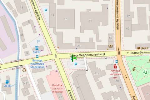 Нестандарт B у Києві, 1.2x1.8  Івана Федорова вул., зуп. «вул. Малевича» схема