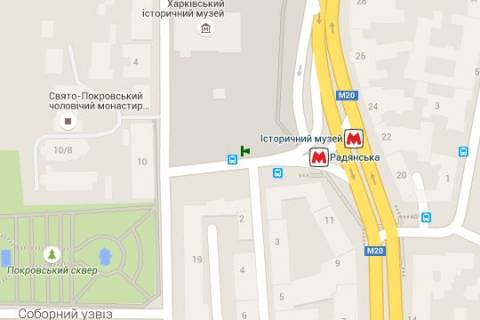 Нестандарт A в Харькове, 1.2x1.8  Конституції пл. - Спартаківський пров., (зупинка) №2 (A) схема