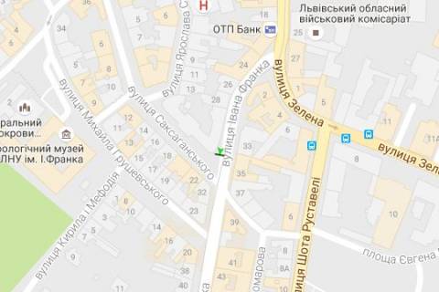 Нестандарт A в Львове, 1.2x1.8  Івана Франка вул. - Саксаганського вул. схема