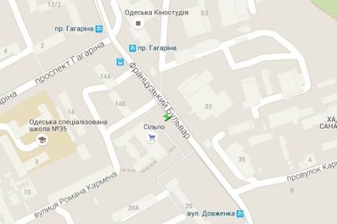 Сiтiлайт A у Одесі Французький бульв., 16 схема