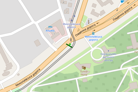 Сiтiлайт B у Одесі, 1,2х1,8  Миколаївська дорога (сан. «Молода Гвардія») схема