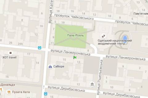 Ситилайт B в Одессе, 1.2x1.8  Ланжеронівська вул., 13 схема