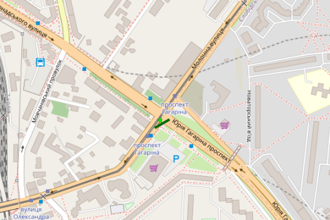 Бэклайт A в Васильевке, 2.3x3.14  Гагаріна просп. - Гольдбергівська вул. (1-ої Кінної Армії вул.) схема