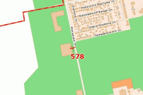 Билборд B в Васильевке, 3x6  Макарова вул., 23 (права) схема