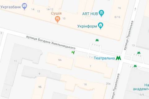 Беклайт A у Києві, 1.2x1.8  Богдана Хмельницького вул., 9 схема