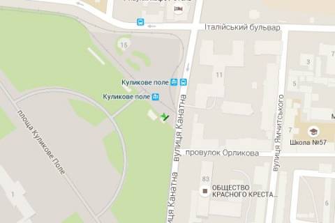 Бэклайт A в Одессе, 1.2x1.8  Канатна вул. - Куликове поле пл., №1 схема