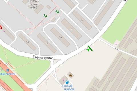 Билборд A в Васильевке, 3x6  Зодчих вул., 8, навпроти схема