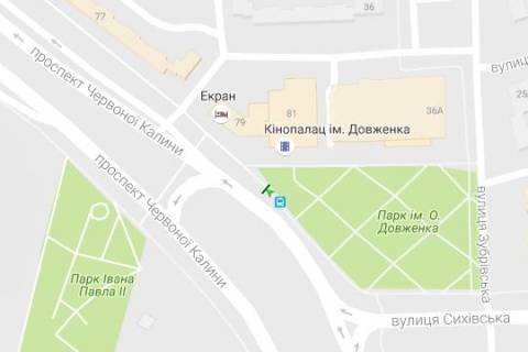 Бэклайт A в Львове, 1.2x1.8  Червоної Калини просп., 81 схема