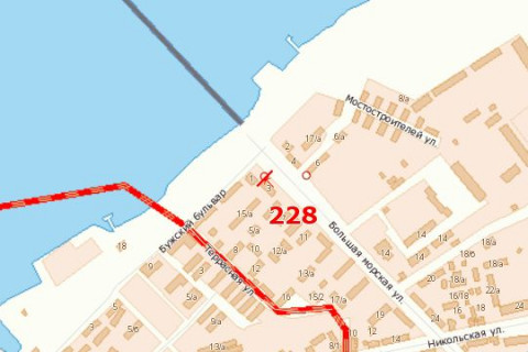 Билборд B в Васильевке, 3x6  Велика Морська вул., 13 схема