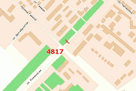 Билборд B в Васильевке, 3x6  Роменська вул., 79а схема