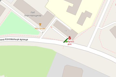 Скролер, Скрол A у Василівці, 2.3x3.14  Коновальця Євгена вул. (Щорса вул.), . (Щорса), 33 - 422167 схема