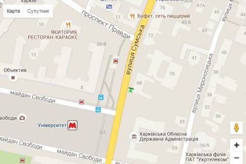 Беклайт A у Харкові, 1.2x1.8  Сумська вул., 68 схема