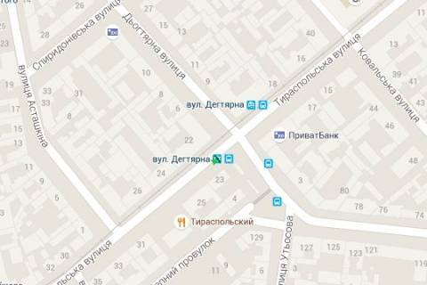 Нестандарт A у Одесі, 1.2x1.8  Тираспольська вул., 23 - Дьогтярна вул. (остановка) схема