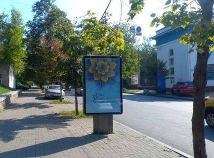 Ситилайт B в Киеве, 1.2x1.8  Михайла Грушевського вул., 3 - Паркова дорога (Петровська вул.) фото 1