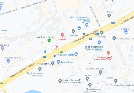 Видеоборд A в Киеве, 2.3x3.14  Миколи Міхновського бульв., 5 (розширення 480х336) - 616318 схема