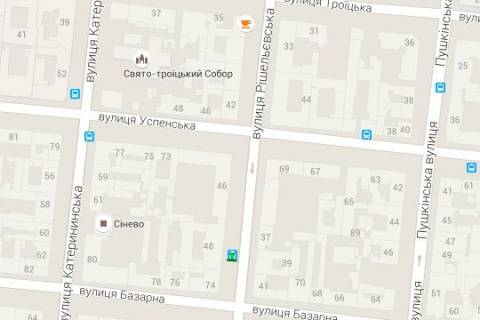 Ситилайт A в Одессе, 1.2x1.8  Рішельєвська вул., 48 схема