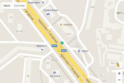 Нестандарт B у Харкові, 1.2x1.8  Гагаріна просп., 43/2 (зупинка) схема