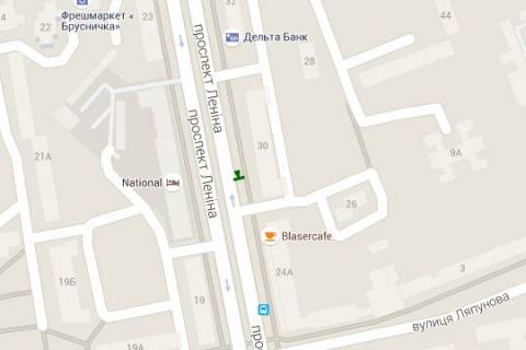 Бэклайт B в Харькове, 1.2x1.8  Науки просп. (Леніна просп.), 30 (№1) схема