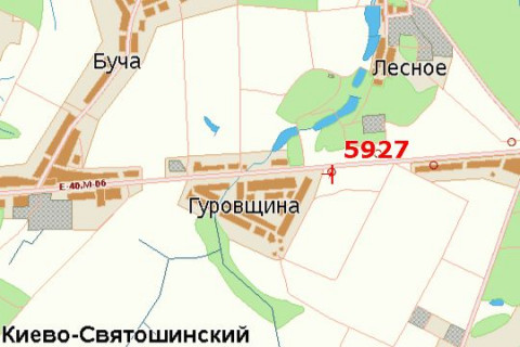 Билборд A в Запорожье, 3x6  Київ - Житомир, 17км+300м до Києва (справа у напрямку  м.Київ с.Гуровщина) схема