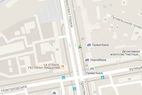 Ситилайт B в Харькове, 1.2x1.8  Науки просп. (Леніна просп.), 38 (№1) схема