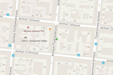 Бэклайт A в Одессе, 1.2x1.8  Рішельєвська вул., 33 схема
