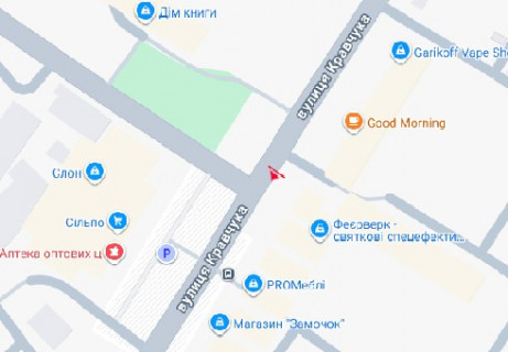 Видеоборд A в Луцке, 2.3x3.14  Кравчука вул., 32 - 663753 схема