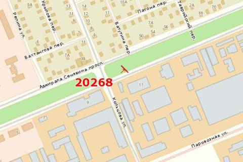 Билборд A в Херсоне, 3x6  Адмірала Сенявіна просп., 11 схема
