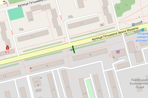 Скроллер A в Львове, 2.3x3.14  Гетьмана Мазепи вул., 18 - 616609 схема